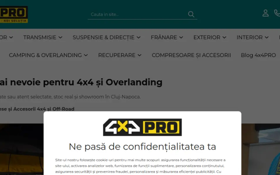 Captură a website-ului 4x4shop.ro