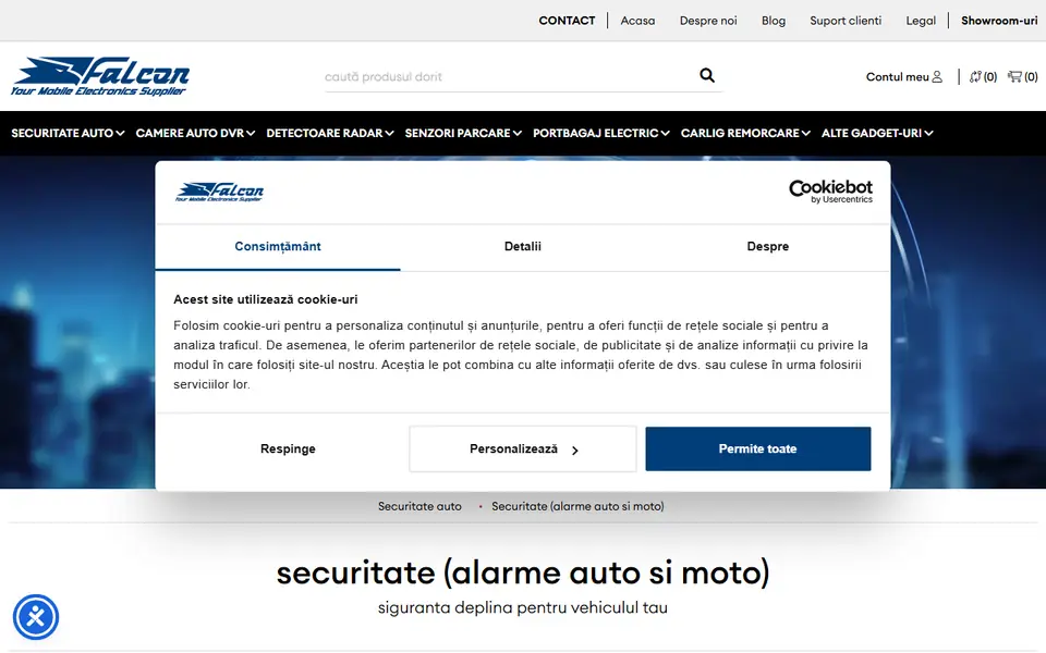 Captură a website-ului alarmeauto.ro