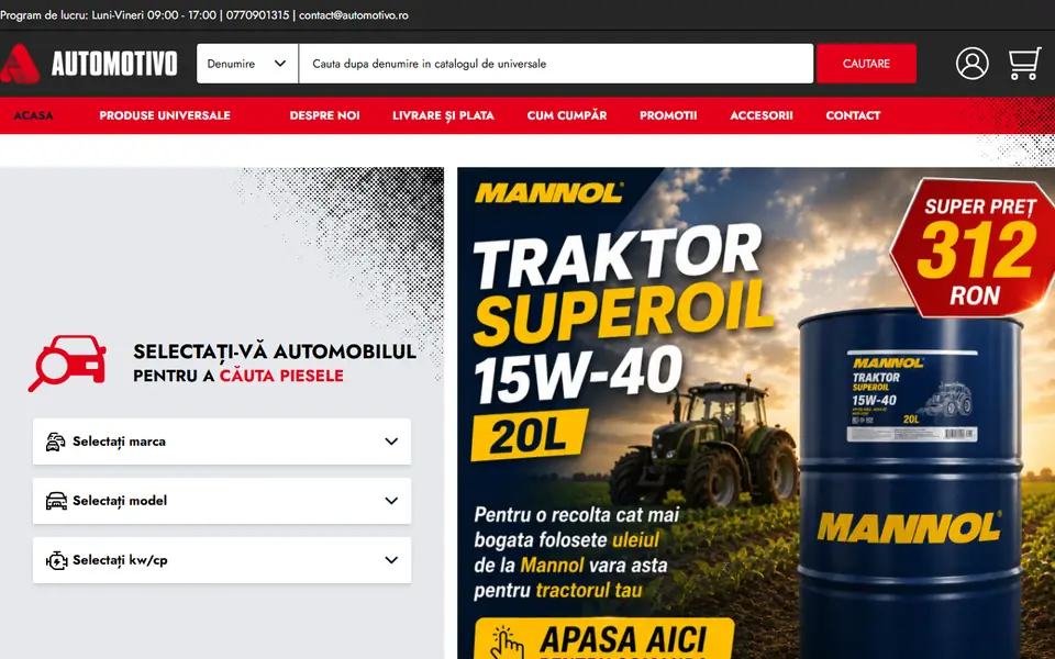 Captură a website-ului automotivo.ro