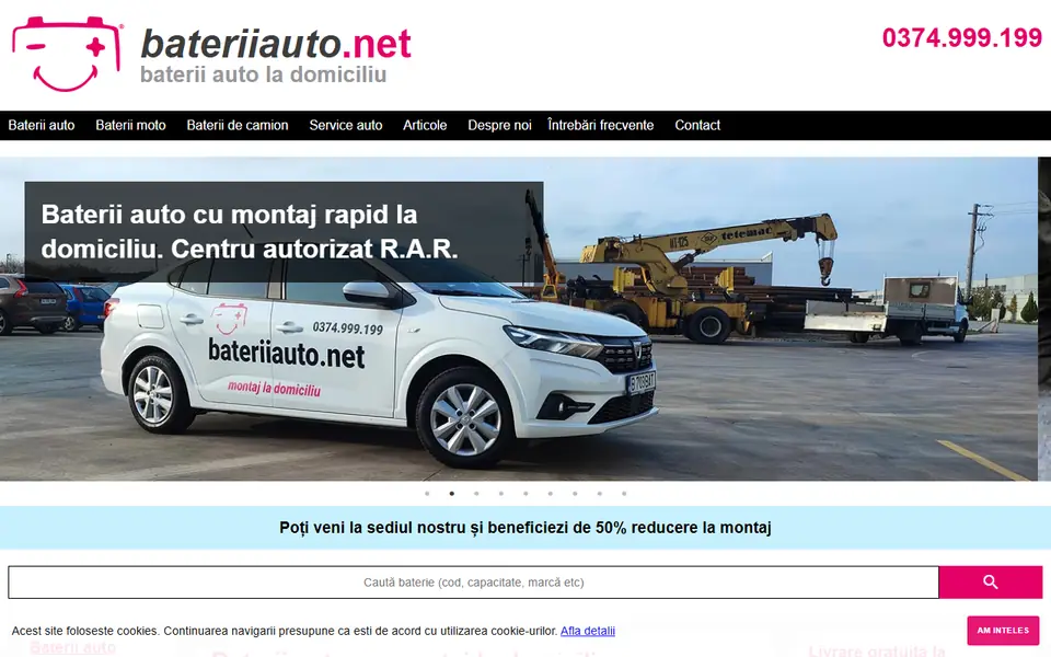 Captură a website-ului bateriiauto.net