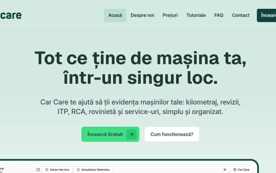 Captură a website-ului carcare.ro
