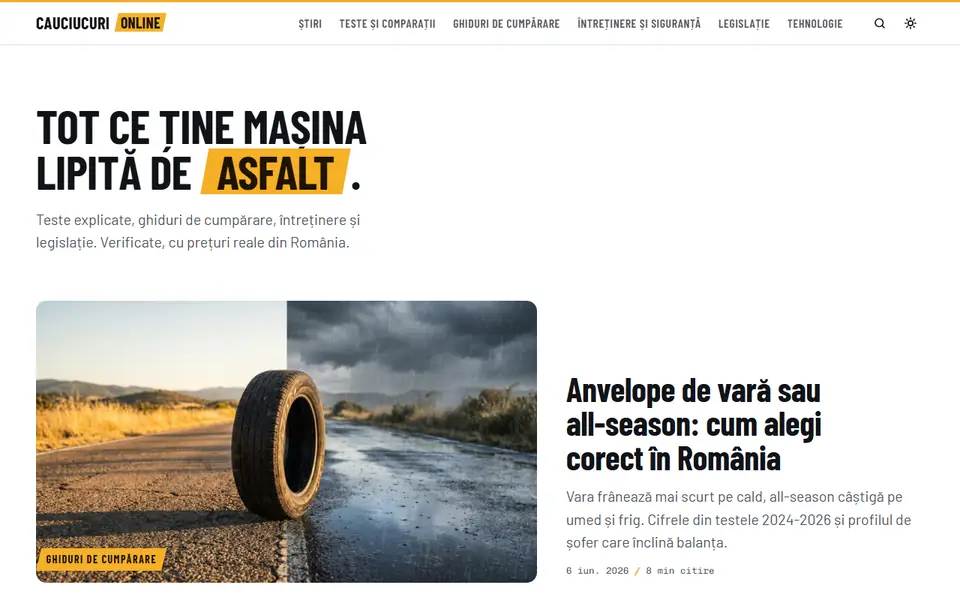 Captură a website-ului cauciucuri-online.ro