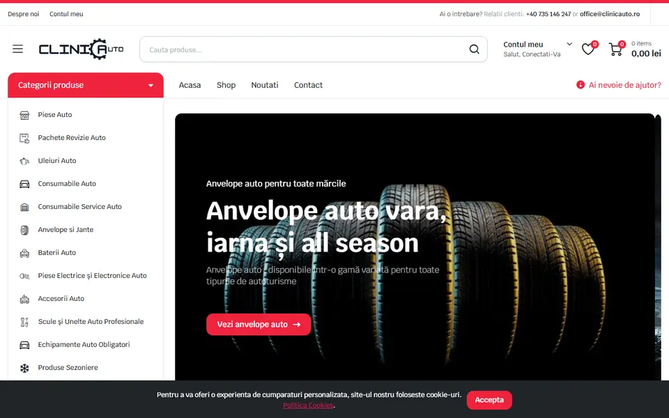 Captură a website-ului clinicauto.ro