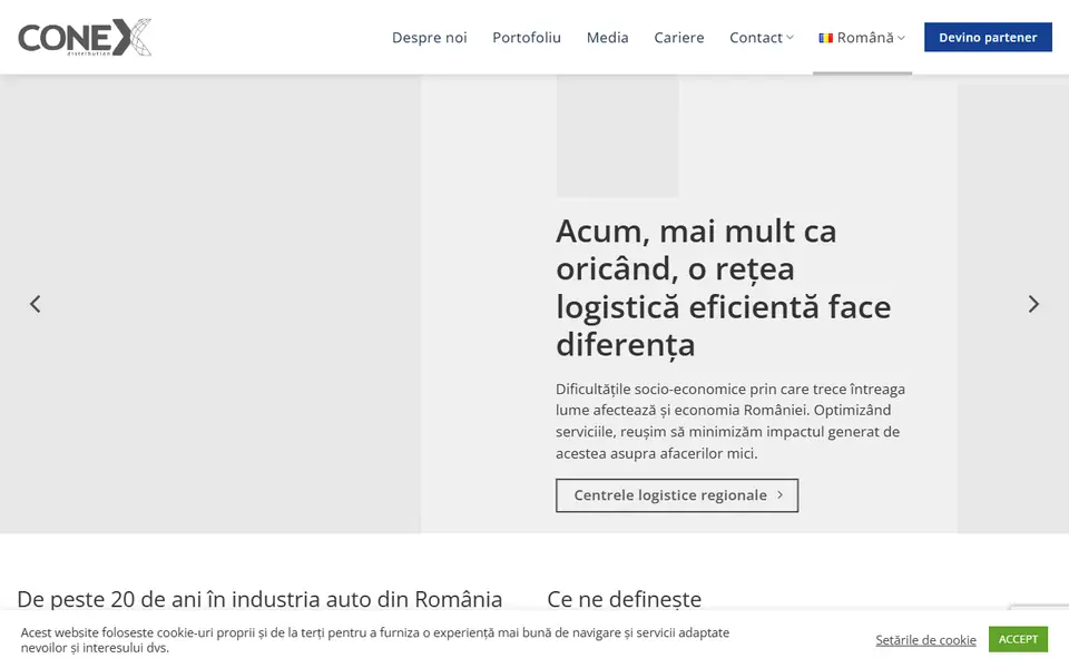 Captură a website-ului conexdist.ro