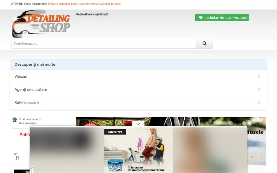 Captură a website-ului detailingshop.ro