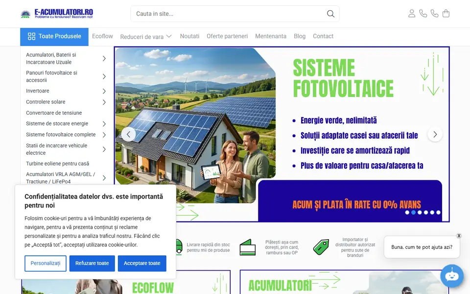 Captură a website-ului e-acumulatori.ro