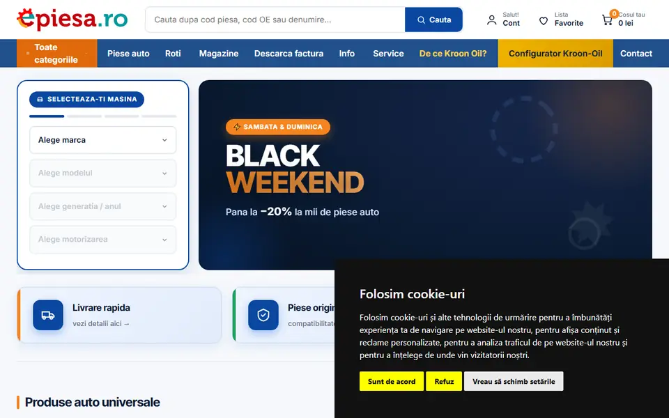 Captură a website-ului epiesa.ro