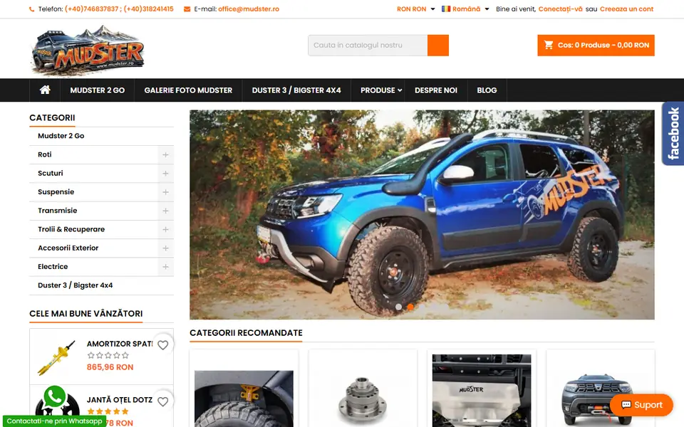 Captură a website-ului mudster.ro