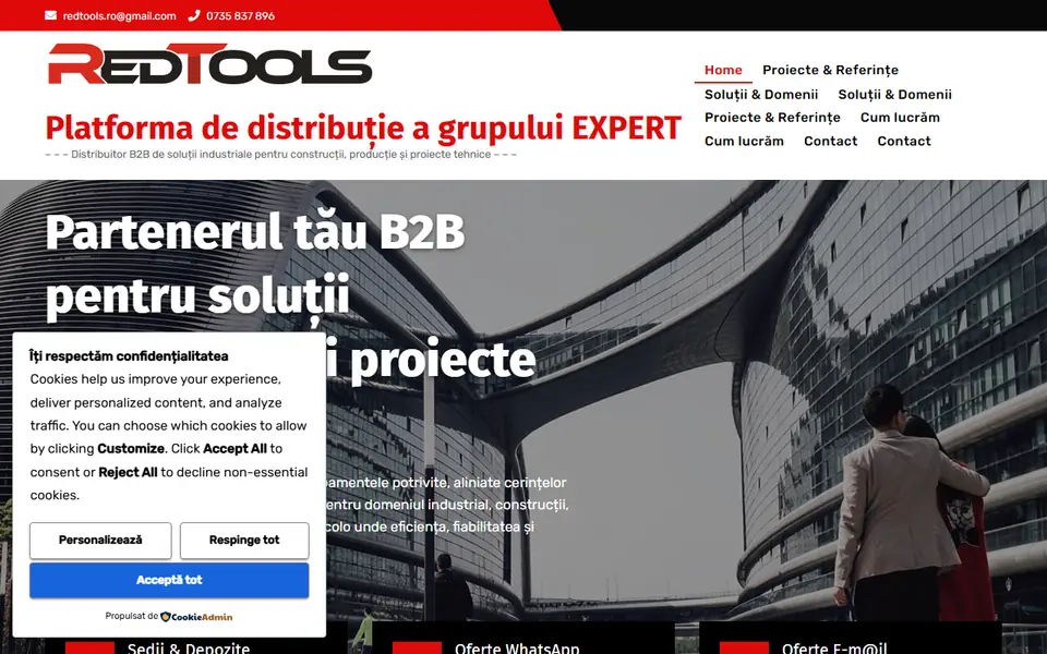 Captură a website-ului redtools.ro