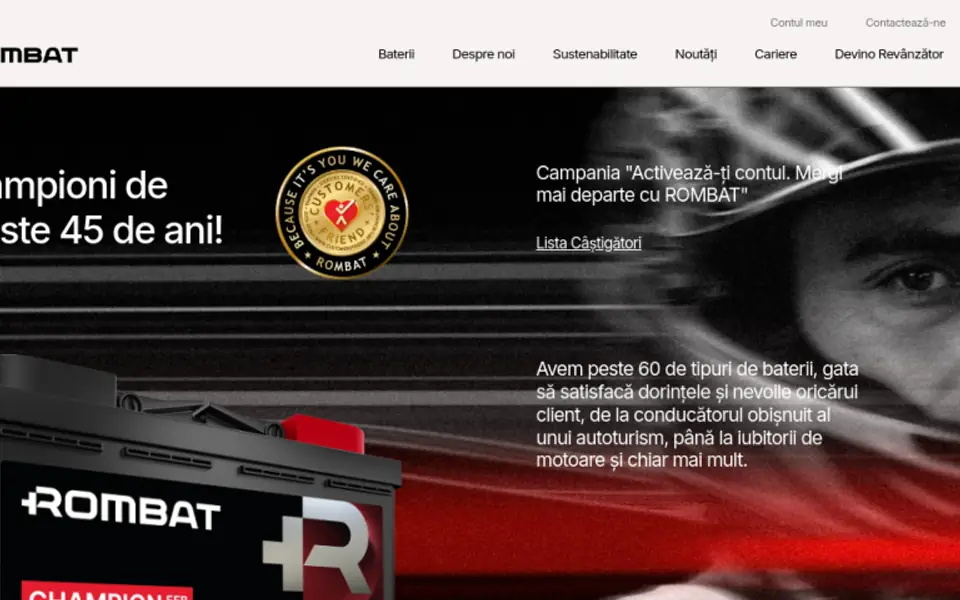 Captură a website-ului rombat.ro