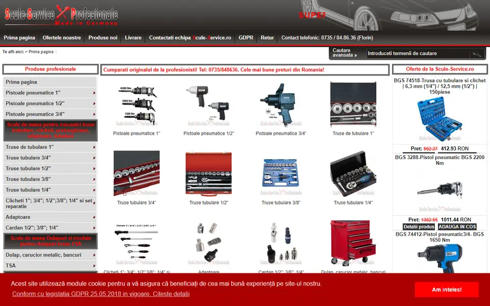 Captură a website-ului scule-service.ro