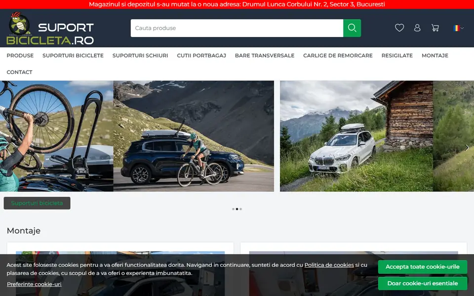 Captură a website-ului suportbicicleta.ro
