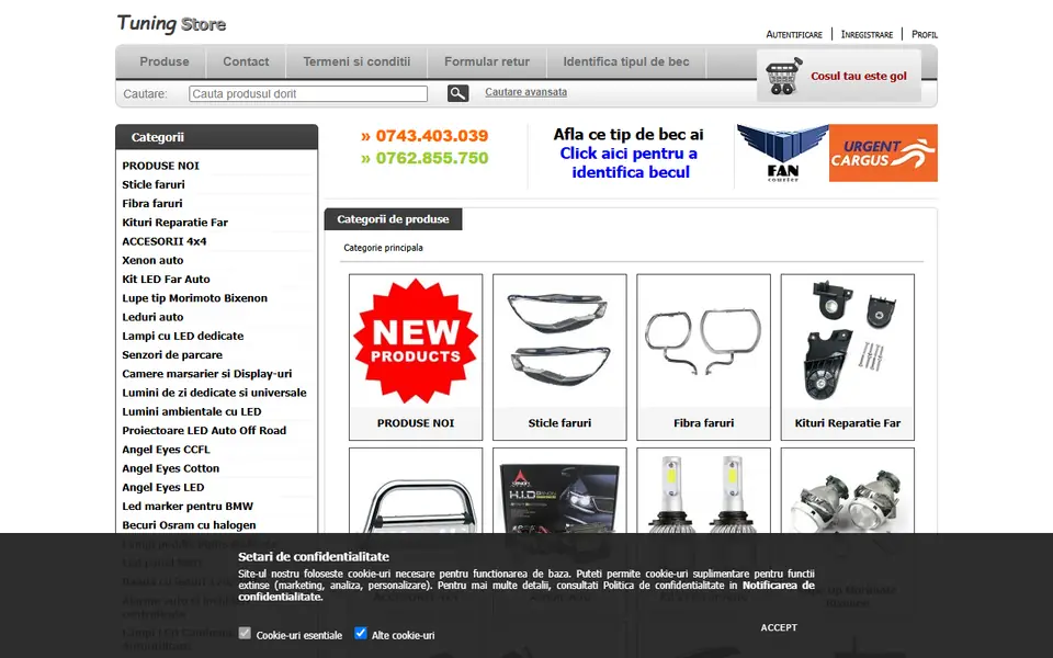 Captură a website-ului tuning-store.ro